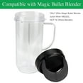 thumbnail image 5 of 2pcs 22oz Blender Cups Replacement for Magic Bullet, with Flip Top To-Go Lid and Handle - Compatible with 250w Magic Bullet Mb 1001 Mb 1001b Mbr-1701, 5 of 5