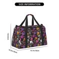 thumbnail image 3 of Xecao Halloween Skeleton Pattern ​Lightweight Crossbody Weekender Bag Mesh Side Pockets Padded Handles Sports Outdoor Gear Organizer, 3 of 7