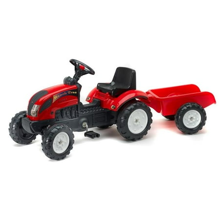 - Falk FA2051AC Ranch Tractor & Trailer, Red - Age 2 Plus Year
