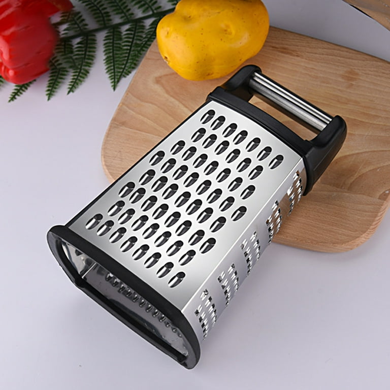 Box Grater, 4-Sided Cheese Shredder Lemon Zester Grater And Vegetable  Cutter,Stainless Steel Graters for Kitchen with Handle