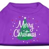 Christmas Screenprinted Dog Shirt, Scribble Merry Christmas