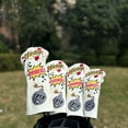 thumbnail image 3 of 1pc Creative Boom Design Golf Club Headcover, Driver/Fairway Wood/Hybrid Head Cover # 1 # 3# UT Red Driver, 3 of 6
