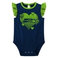 thumbnail image 4 of Girls Newborn & Infant Navy/Neon Green Seattle Seahawks Spread the Love 2-Pack Bodysuit Set, 4 of 5