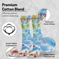 thumbnail image 2 of ODD SOX – Basix Unisex Crew Socks – Tie Dye Dreamy – Medium – Soft Cotton Blend Ribbed Crew,, 2 of 6