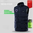 thumbnail image 6 of Taqqpue Unisex Heated Vest for Men and Women 4 Heating Zones Down Heated Jacket Outdoor Lightweight Warm Winter Heated Coat Outwear for Hiking Skiing USB Electric Heating Clothing Warm Gifts, 6 of 9
