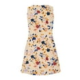 thumbnail image 4 of Tropical Print Dress for Women Sleeveless V Neck Summer Mini Dress Casual Vacation Beach Sundress, 4 of 6