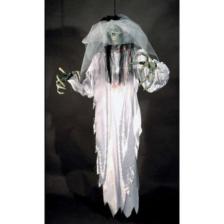5' LifeSize Hanging Halloween Skeleton Bride Prop  Walmart.com