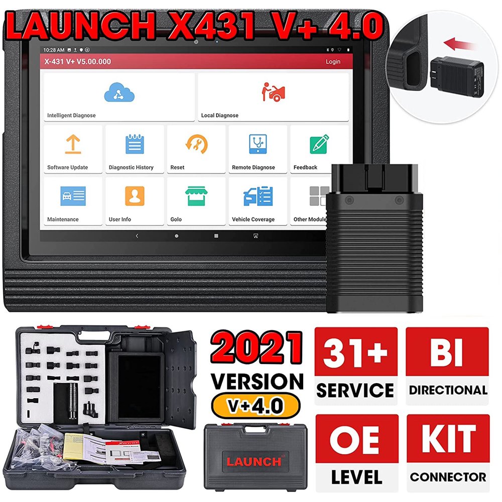 Launch X431 V+ PRO 4.0 OBD2 Scanner Automotive Diagnostic Scan Tool Online Coding OELevel All
