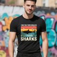thumbnail image 4 of I Was Told There Would Be Sharks Vintage Retro Stripes Ocean Shark Graphic T-Shirt, Distressed Nautical Unisex Casual Summer Tee Shirt, 4 of 6