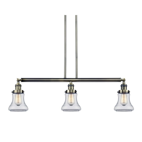 Innovations Lighting 213-S Bellmont Bellmont 3 Light 39" Wide Linear Chandelier - Brass