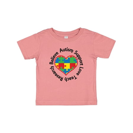 

Inktastic Autism Support Teach Awareness Heart Gift Baby Boy or Baby Girl T-Shirt