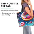 thumbnail image 2 of Disketp Starry Sky Colorful Donut Bolsa Tote Estampada para Mujer, Bolso de Hombro y de Mano para Compras y Viajes, 2 of 8