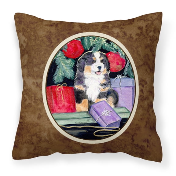 Carolines Treasures SS8583PW1414 Bernese Mountain Dog Fabric Decorative Pillow, 14Hx14W, multicolor