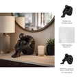 thumbnail image 5 of Modern Glam Resin Sculpture - Thoughtful Seated Figurine - Polyresin Metallic Bronze Finish - Elegant Home & Office Decor - Artful Accent for Living Room & Bedroom - 16" Bronze, 5 of 12