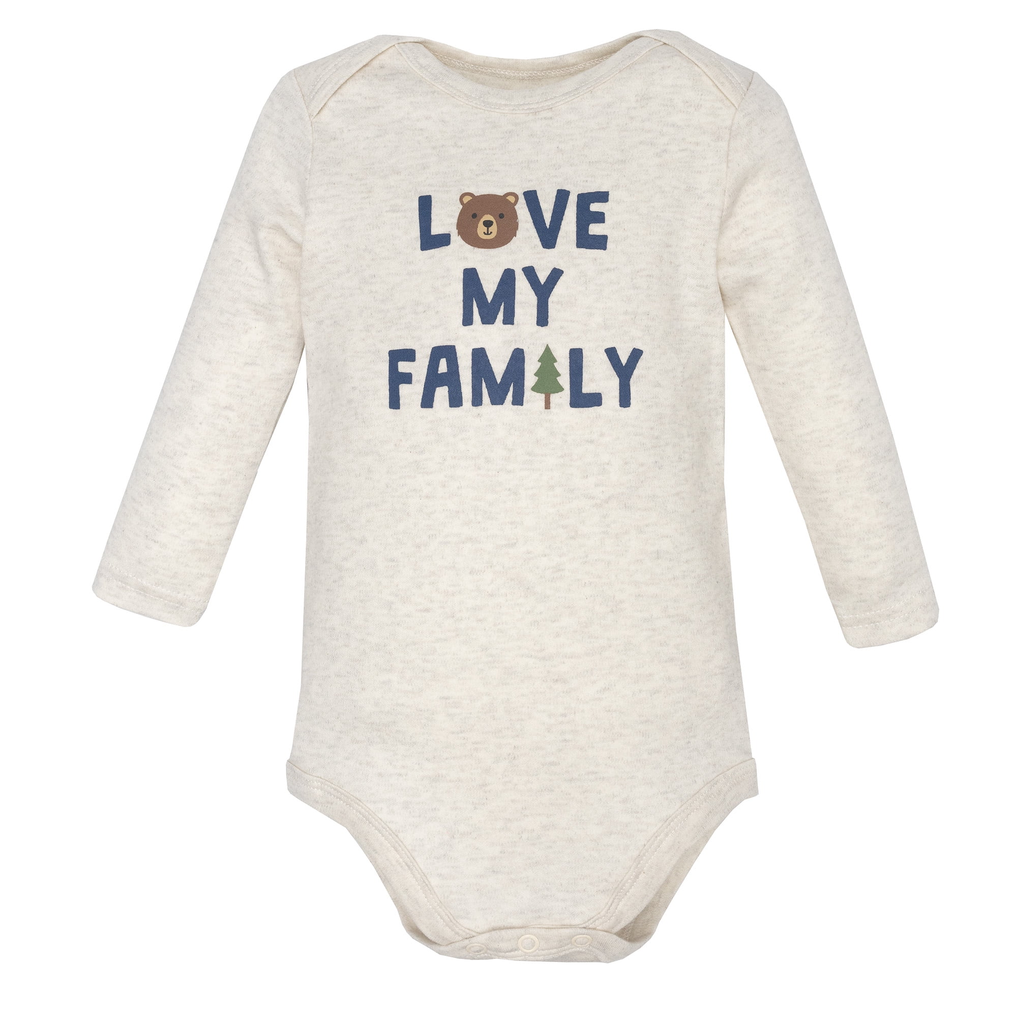 Hudson Baby Infant Boys Cotton Long-Sleeve Bodysuits 3-Pack, Cute Woodland, 6-9 Months