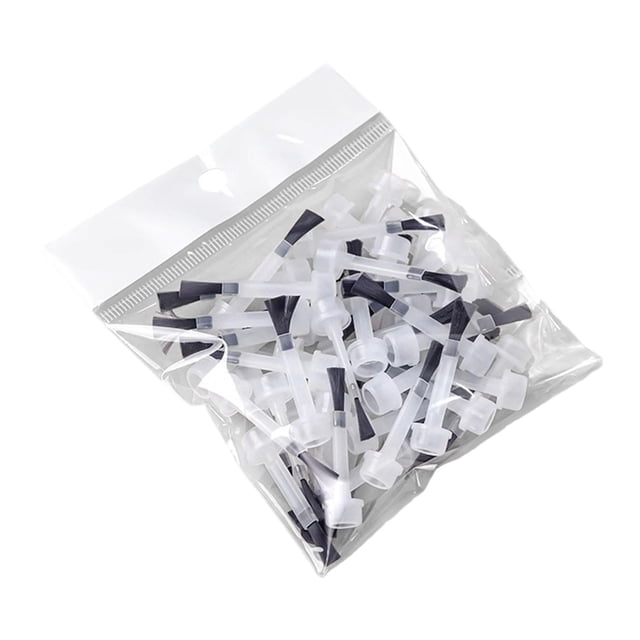 50 piezas de pinceles de repuesto para esmalte de uñas, pinceles para gel líquido y pintura en polvo Cabezal de cepillo
