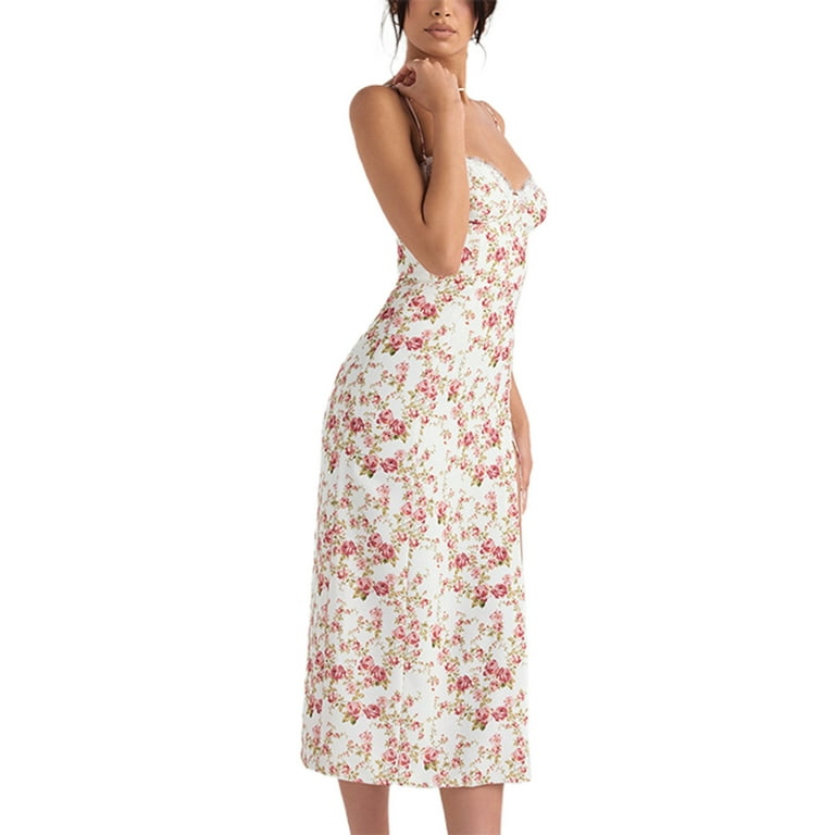 Cotton long midi dress sales