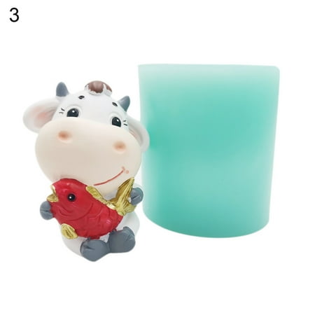 

Papaba 3D Cow Baby Shape Silicone Mold Chocolate Cake Decor Plaster Ornament Mould