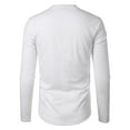 thumbnail image 5 of Daznico Mens Shirts - Mens Casual Sports Fitness Outdoor Curved Hem Solid Color Round Neck T Shirt Long Sleeve Top - Shirts for Men,Color:White,Size:3XL, 5 of 5