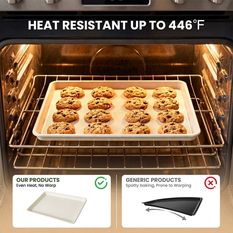 Kikcoin 3-Piece Nonstick Baking Sheets, Carbon Steel photo 7