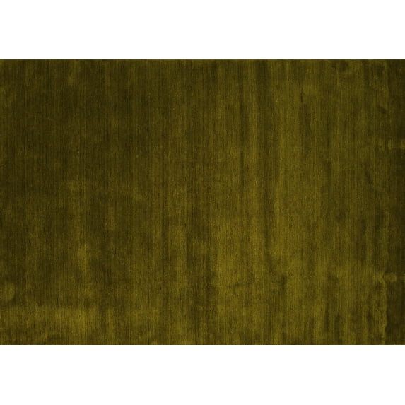 Ahgly Company Indoor Rectangle Abstract Yellow Contemporary Area Rugs, 7' x 10'
