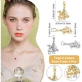 thumbnail image 2 of 8Pcs 2 Colors Christmas Tree Charms Christmas Reindeer Cubic Zirconia Charms Pendants for DIY Necklace Earring Jewellery Making Findings Colorful, 2 of 9