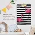thumbnail image 6 of FMSHPON Pink Flamingo Silhouette Clipboard Hardboard Wood Nursing Clip Board and Pull for Standard A4 Letter 13x9 inches, 6 of 7