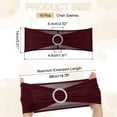 thumbnail image 2 of Uxcell 10 Pack Chair Sashes, Stretch Chair Cover Band with Buckle Slider Polyester Bows Cover Band Universal Elastic Ties for Wedding Party Ceremony Event Decorations, Jujube Red, 2 of 6