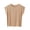 Khaki, variant on Women's Crewneck Neck Tops Loose Fit Cap Sleeve Soft Blouse Plus Size Pj Sleeping Shirts Yellow,4xL