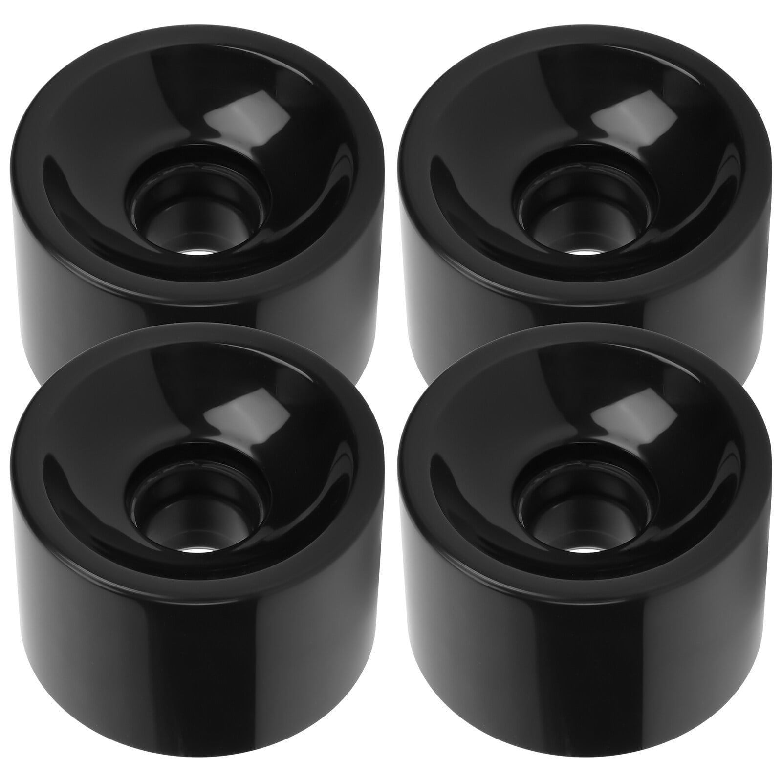 Shisuyan Replacement Wheels For Skateboards Pu Black 4Pcs 2.8x2.8in