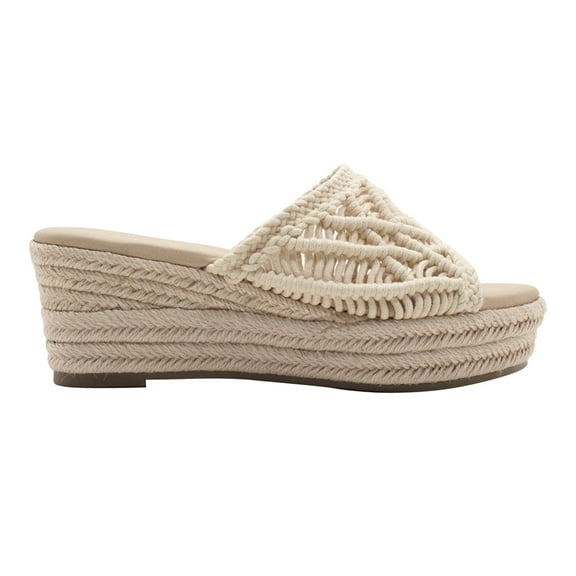 Sbicca Womens Eureka Macrame Wedge  Casual Shoes