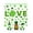 Green 42#, variant on St. Patrick‘s Day Window Stickers: Static Cling Decals for Glass Doors & Windows, Irish Shamrock Party Home Shop Decor (38x38cm)