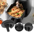 thumbnail image 4 of FESTFENDS 4Pcs Black Silicone Air Fryer Bumpers Protective Heat Resistant Non Scratch Replacement Parts, 4 of 8