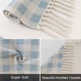 thumbnail image 6 of Blue Checkered Washable Area Rug 3'x5', Blue White Buffalo Plaid Woven Cotton Tassels Kitchen Rugs, Non Slip Indoor Door Mat Throw Carpet for Entryway Living Room Nursery Laundry Room, 6 of 9