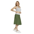 thumbnail image 4 of Women's Green Old Fashioned Argyle Pattern A-line Printed Skirt Casual Wear, 2XL, Forest Green Green, by Ambesonne, 4 of 6