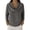 Gray, variant on Women Long Sleeve Top Solid Color Cowl Neck Waffle Knit Pullover Loose Curved Hem Casual Blouse Fashion Tunic Shirts