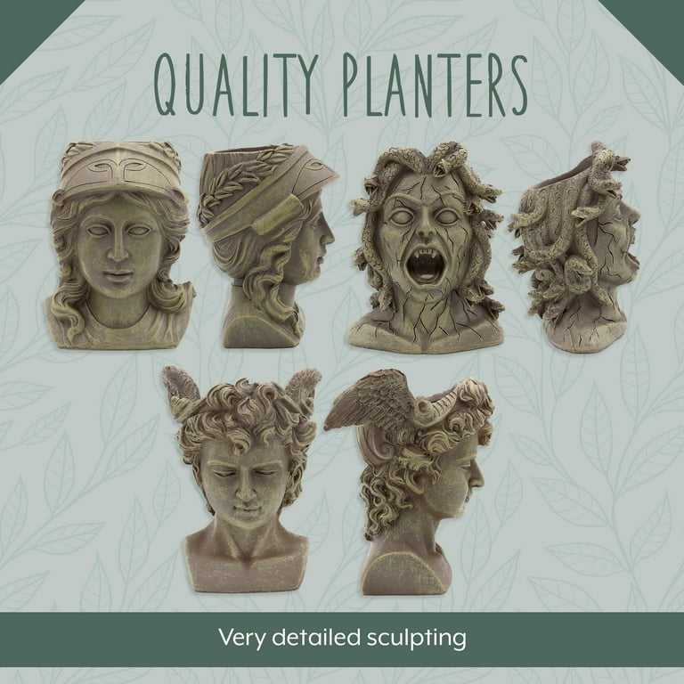 Darware Mini Athena / Medusa / Perseus Planter Pots (Set of 3