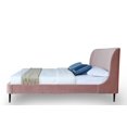 thumbnail image 5 of Manhattan Comfort Heather Velvet Full Size Bed Frame in Blush Pink/Black, 5 of 7
