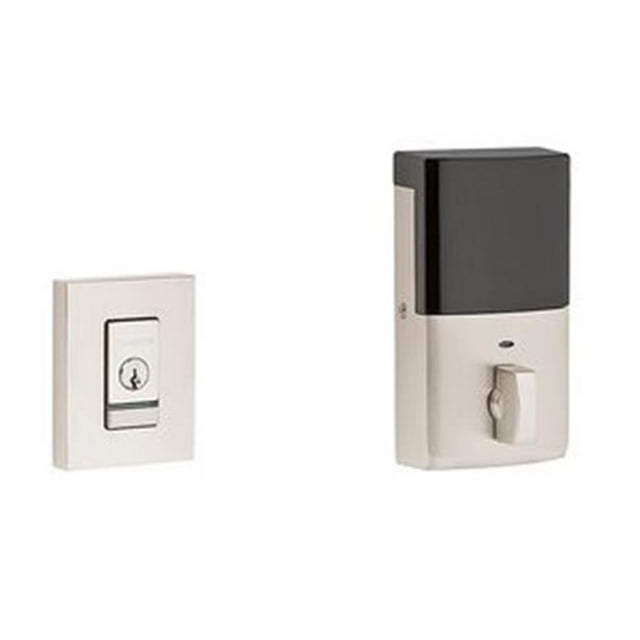 Evolved Contemporary Single Cylinder Deadbolt, Satin Nickel