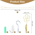 thumbnail image 2 of 2pcs Wall Hanging Photo Display Cable Wire Rod with 20 Flower Clips, 5Ft Hanging Picture Frames Collage Gold, 2 of 6