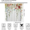 thumbnail image 3 of Watercolor Floral Kitchen Curtains Colorful Flower Curtains Rustic Leaves Plants Spring Botanical Farmhouse Wooden Nature Printed Window Drapes Fabric 2 Panels 42x84 Inch Decor, 3 of 6