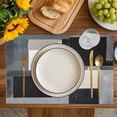 thumbnail image 2 of Placemat Abstract White Black Painting Placemats for Dining Table Modern Art Washable Table Mats for Party Kitchen Dining Decoration, 2 of 7