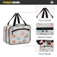 thumbnail image 4 of Travel Hanging Toiletry Bag with 4 Zipped Compartments Waterproof Makeup Accessories Spacious Cosmetic Bag Pastel Christmas-themed Medium, 4 of 9