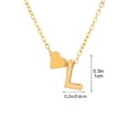 thumbnail image 3 of Heart 26 English Letter Pendant Necklace Heart Short Collarbone Chain, Xinsrenus Under $5! Heart 26 English Letter Pendant, 3 of 5