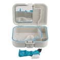 thumbnail image 2 of Mouth Guard Case Slotted Design with Toothbrush Mirror Dustproof Waterproof Plastic Locking Closure Denture Box, 2 of 5