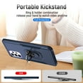 thumbnail image 5 of SaniMore for Samsung Galaxy A73 5G Magnetic Case with Wireless Charging, Rugged PC & TPU Bumpers Cover with Car Mount & 360° Rotatable Ring Kickstand Military Grade Drop Protective Shell, Blue, 5 of 9