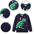 thumbnail image 1 of Chandails en Molleton Dinosaures pour Garçons Tout-Petits Automne Col Rond Manches Longues Chandail Coton Ample T-Shirts pour 2-8 Ans, 1 of 7
