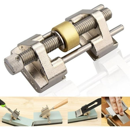 

Sharpening guide - Stainless steel - Side clamping - Fixed angle - With brass roller for wood chisels planer blade flat chisel - Width between 0.8 and 8.2 cm.