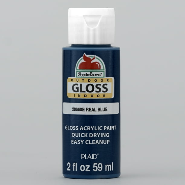 Apple Barrel 20660E Acrylic Craft Paint, Gloss Finish, Real Blue, 2 fl