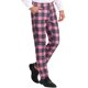 thumbnail image 4 of Pantalones de vestir inspirados para hombres, plano frontal, elástico, de cuadros, 32, rosa y azul marino, 4 of 7